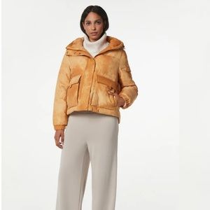 💛NWT Andrew Marc NY Stonewashed Puffer Jacket w/attached Hood